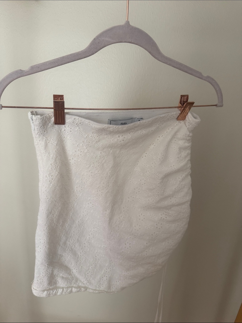 Adika White Eyelet Mini Skirt